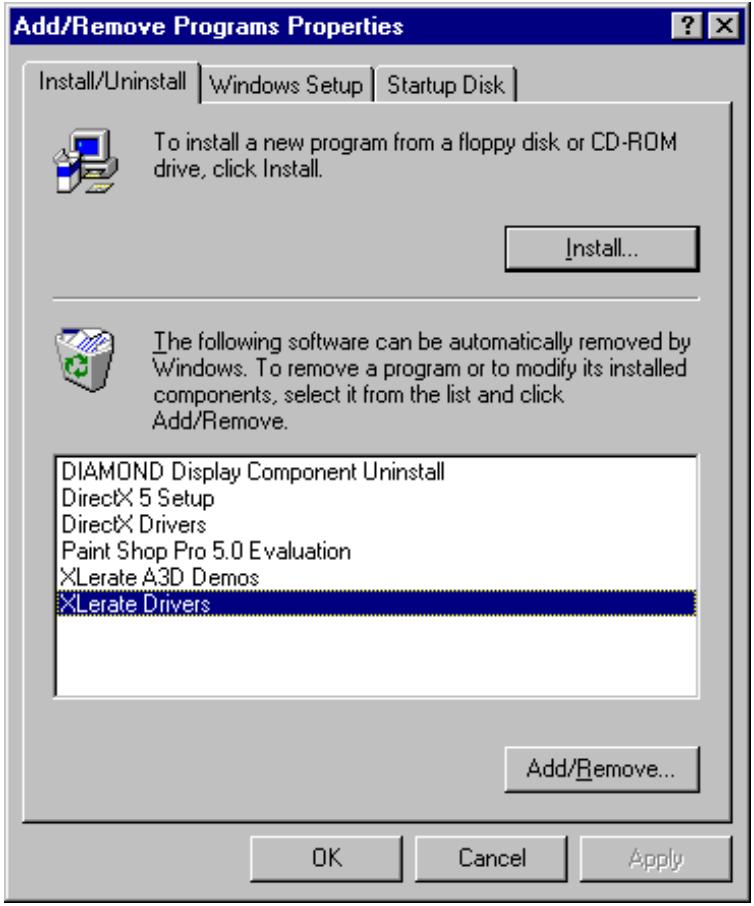 TERRATEC XLERATE - Désinstallation des pilotes sous windows 95. - 5
