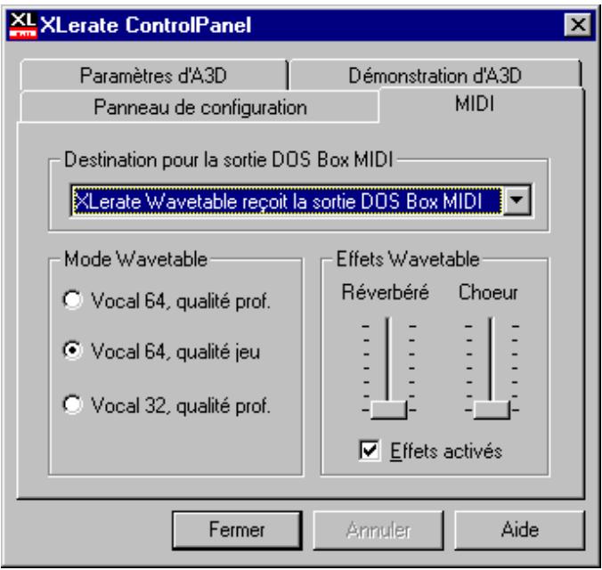 TERRATEC XLERATE - L'onglet control PANEL - 2