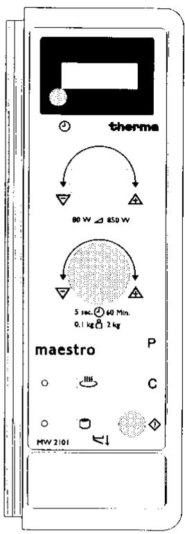 THERMA MW2101W - Réglage - 1