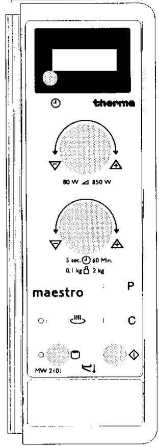 THERMA MW2101W - Réglage - 2