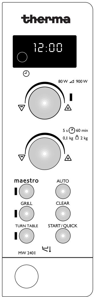 THERMA MW2401-M - Réglage - 1