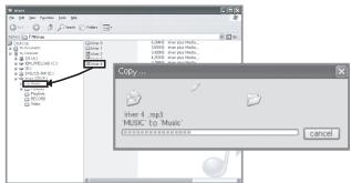 IRIVER SPINN - Copier des fichiers/dossiers vers l'appareil - 1