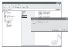 IRIVER SPINN - Supprimer des fichiers/dossiers de l'appareil - 1