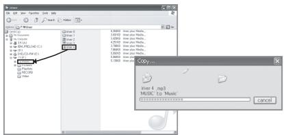 IRIVER T9 - Copier des fichiers (dossiers) dans le produit - 1