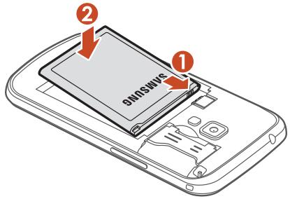 GALAXY TREND GT-S7560 - Insérez la carte SIM ou USIM, puce orientée vers le bas. - 3