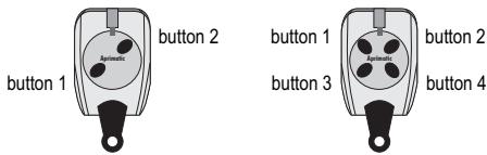 APRIMATIC T11 - PROCEDURE FOR SELF-TEACHING OF THE FIRST REMOTE CONTROL - 1