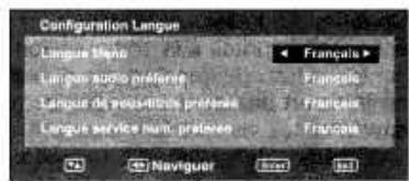 ORION TV32RN10D - Le menu configuration langue s'affiche. - 1