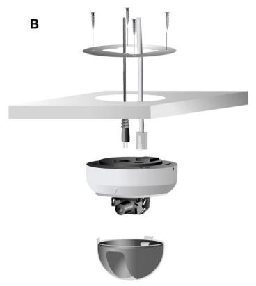 PLUSTEK IPCAM P1100A - Montage sur Plafond Suspendu - 2