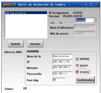PLUSTEK IPCAM P1100A - Utilisation de la Camera Réseau dans un Systeme Dynamique - 2
