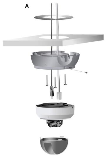 PLUSTEK IPCAM P1100A - Montage sur Plafond Suspendu - 1