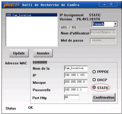 PLUSTEK IPCAM P1100A - Méthode I. Outil de Recherche de Caméra - 1