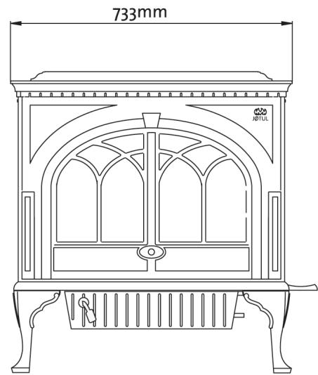 JOTUL F 600 - Aansluitpijp voor buitenventilatie bestelnr. 221032 - 1