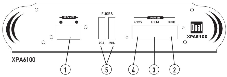 DUAL XPA4100 - Branchements puissance et haut - 3