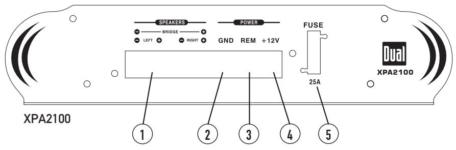 DUAL XPA6100 - Branchements puissance et haut - 1