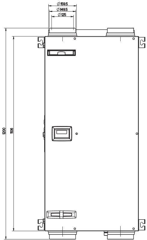 ZEHNDER COMFOAIR 200 - Dimensions - 3