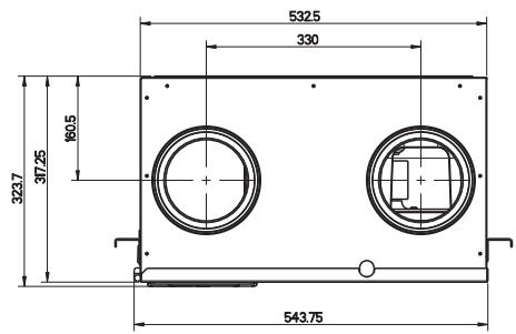 ZEHNDER COMFOAIR 200 - Dimensions - 1