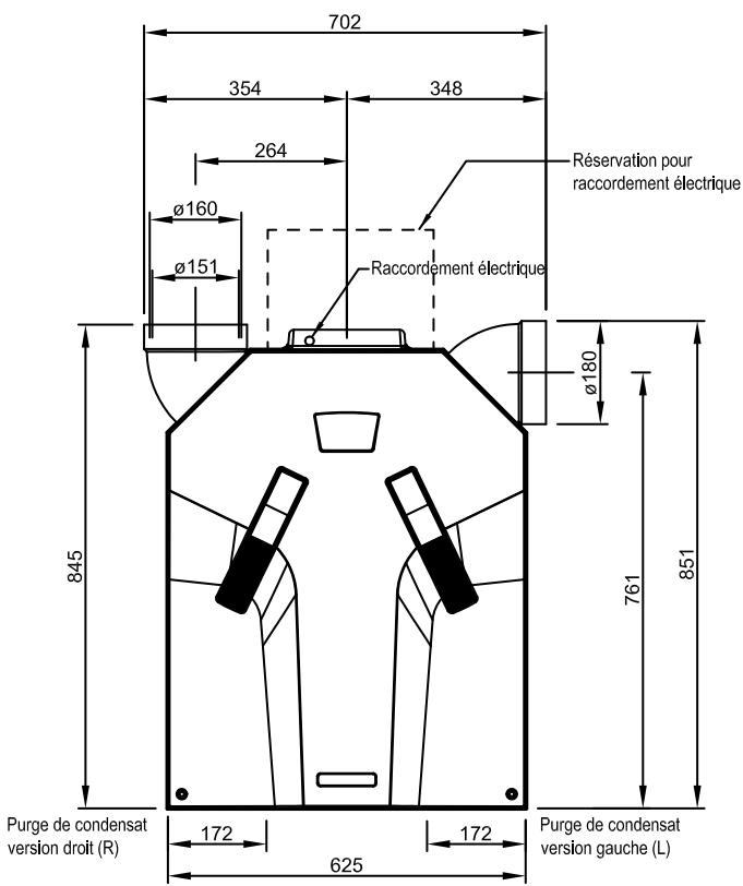 ZEHNDER COMFOAIR 350 - Dimensions - 1
