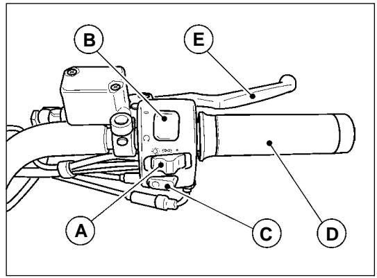 MOTO GUZZI CALIFORNIA STONE - Pulsante avviamo ed interrottore di fermo motore (fig. 5) - 1