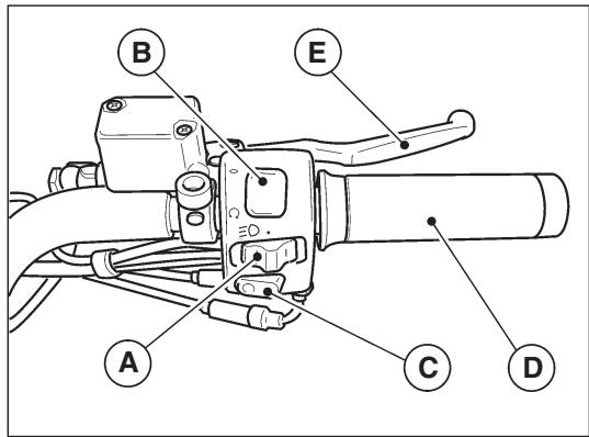 MOTO GUZZI CALIFORNIA VINTAGE - Pulsante avviamo ed interrottore di fermo motore (fig. 5) - 1