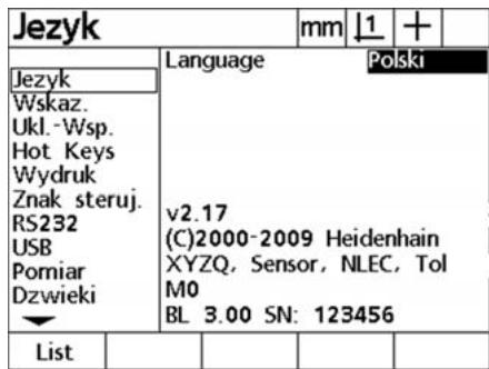 HEIDENHAIN ND 1200 - Otworzyc menu „Setup" - 1