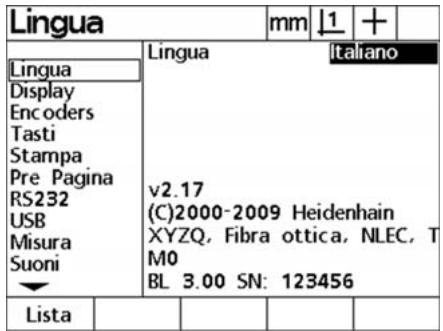 HEIDENHAIN ND 1200 - Accesso al menu di configurazione - 1