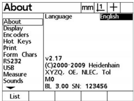 HEIDENHAIN ND 1200 - Access setup menu - 1
