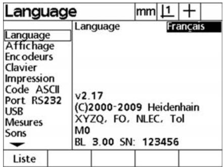HEIDENHAIN ND 1200 - Accès au menu setup - 1