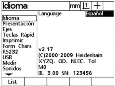 HEIDENHAIN ND 1200 - Acceso al menu de configuración - 1