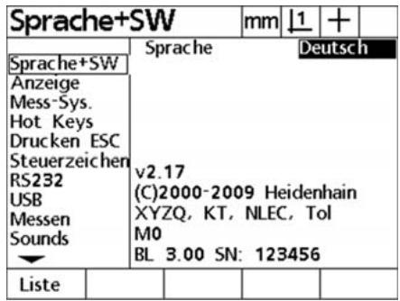 HEIDENHAIN ND 1200 - Menu „Setup" öffnen - 1