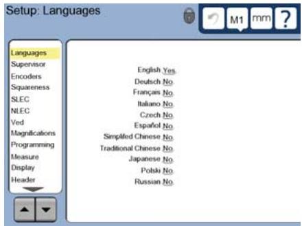 HEIDENHAIN ND 1400 - Visualizar o menu de configuração - 2
