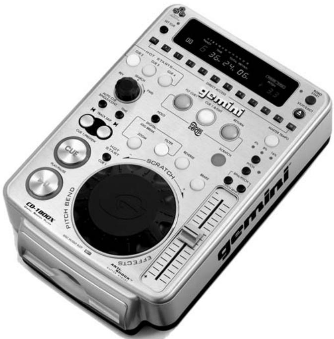 GEMINI CD-1800X - SPECIFICATIONS: - 1