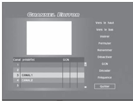TARGA DRH-5400X - Déplacement des canaux TV - 1