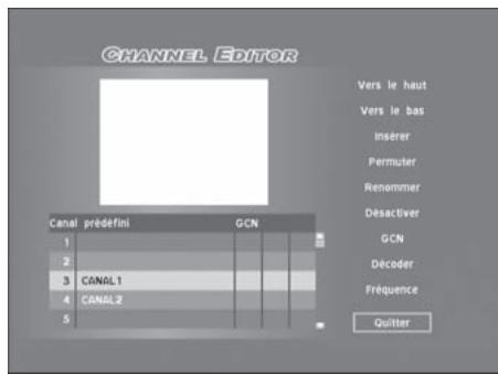 TARGA DRH5400X - Déplacement des canaux TV - 1
