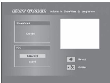TARGA DRH5400X - Mode « système ShowView - 2