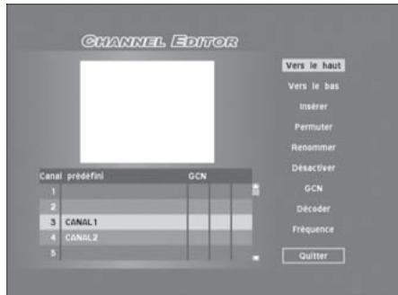 TARGA DRH5400X - Déplacement des canaux TV - 2