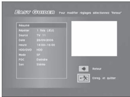TARGA DRH5400X - Mode « date/heure - 2