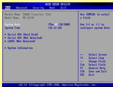 TARGA TRAVELLER 1591 - Menu EXIT (quitter) - 1
