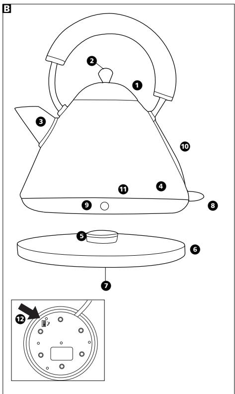 MORPHY RICHARDS TRADITIONAL KETTLE - Przewód zasilajacy - 1