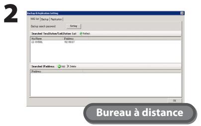 BUFFALO TERASTATION PRO WSS - Définition d'un dossier partagé d'une autre TeraStation ou LinkStation comme dossier de sauvegarde Lorsqu'un mot de passé de sauvegarde (pour la recherche) est définir - 1