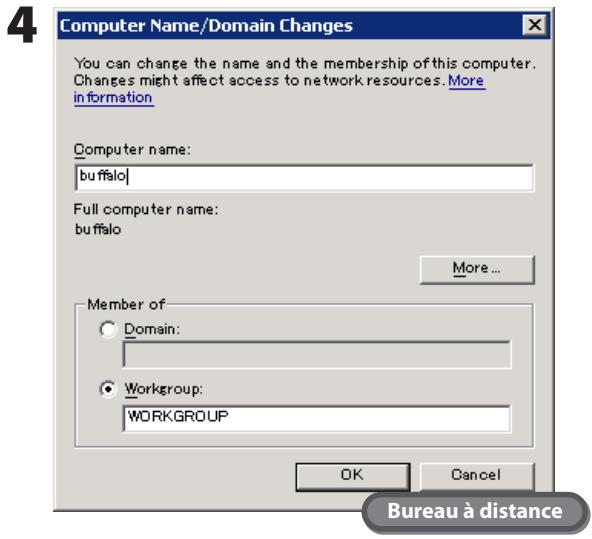 BUFFALO TERASTATION PRO WSS - Modification du nom de serveur, du groupe de travail et du domaine - 2