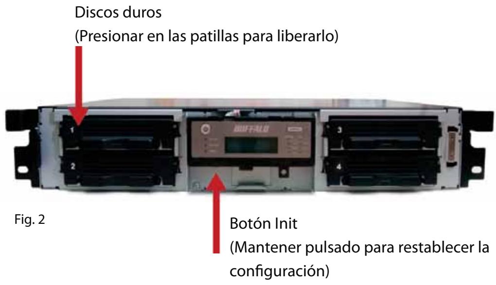 BUFFALO TS-IGL-R5 RACKMOUNT - Frontal con panel eliminado - 1
