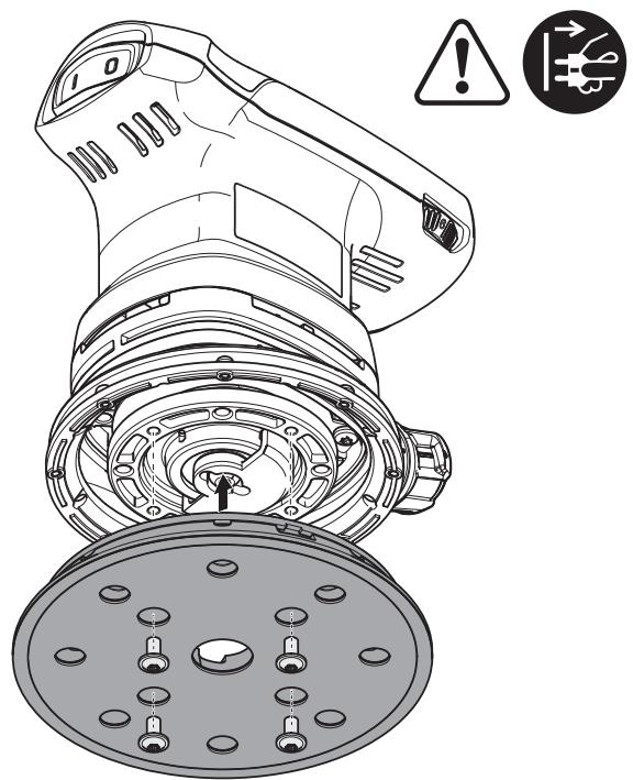 FESTOOL ETS 125 REQ-PLUS - Replacing the sanding pad [3] - 1