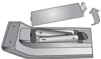 DURABASE LE 32F180X2 - Insertion des piles dans la télécommande - 1
