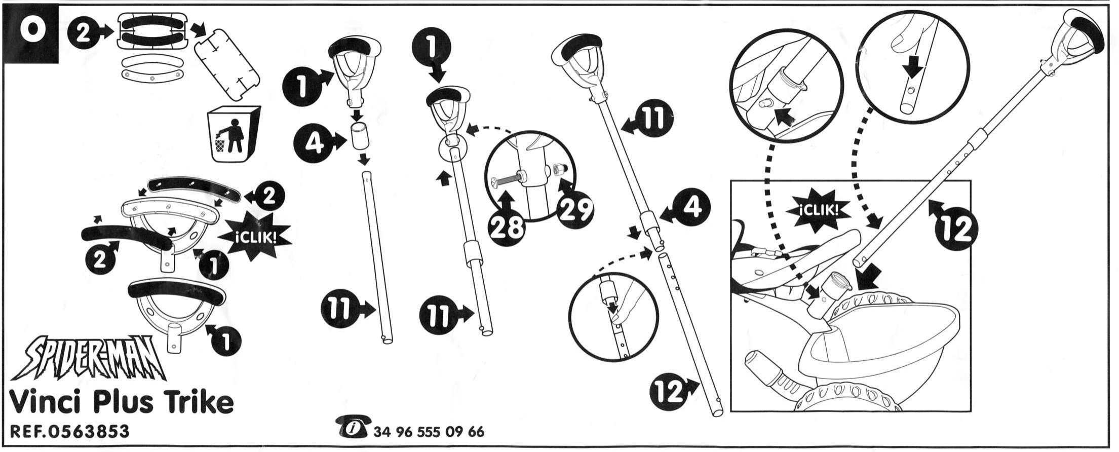SMOBY TRICYCLE SPIDERMAN VINCI PLUS TRIKE - 11