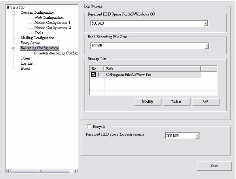 SITECOM LN-403 - Recording Configuration [Configuration de l'Enregistrement] - 1
