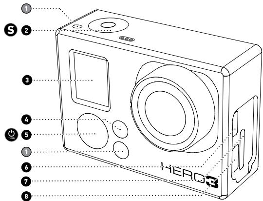 GOPRO HERO3 - SUPPORTS DE FIXATION + ACCESSORIES - 1