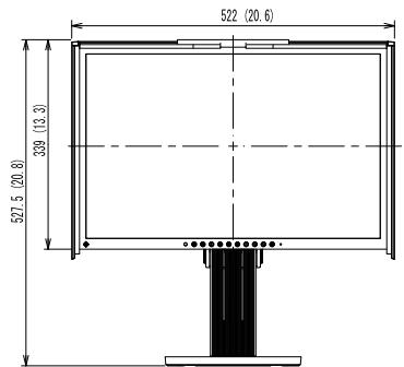 EIZO COLOREDGE CG276W-BK - Dimensions externes - 6