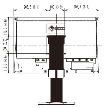 EIZO COLORGRAPHIC CG275W - Dimensions externes - 4