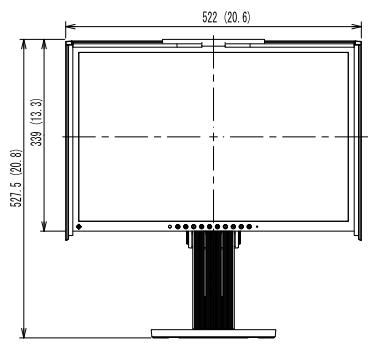 EIZO COLORGRAPHIC CG275W - Dimensions externes - 7