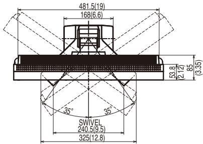 EIZO FLEXSCAN S2233W,  FLEXSCAN S2243W,  FLEXSCAN S2433WFS - S2233W/S2243W (Pied réglabè en hauteur) - 1